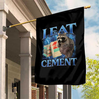 I Eat Cement Garden Flag Cursed Raccoon Funny Oddly Dank Meme Gen Z - Wonder Print Shop