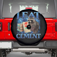 I Eat Cement Spare Tire Cover Cursed Raccoon Funny Oddly Dank Meme Gen Z - Wonder Print Shop