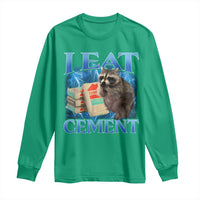 I Eat Cement Long Sleeve Shirt Cursed Raccoon Funny Oddly Dank Meme Gen Z - Wonder Print Shop