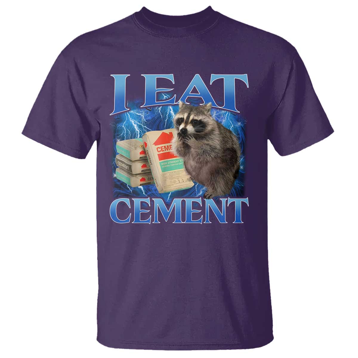 I Eat Cement T Shirt Cursed Raccoon Funny Oddly Dank Meme Gen Z - Wonder Print Shop