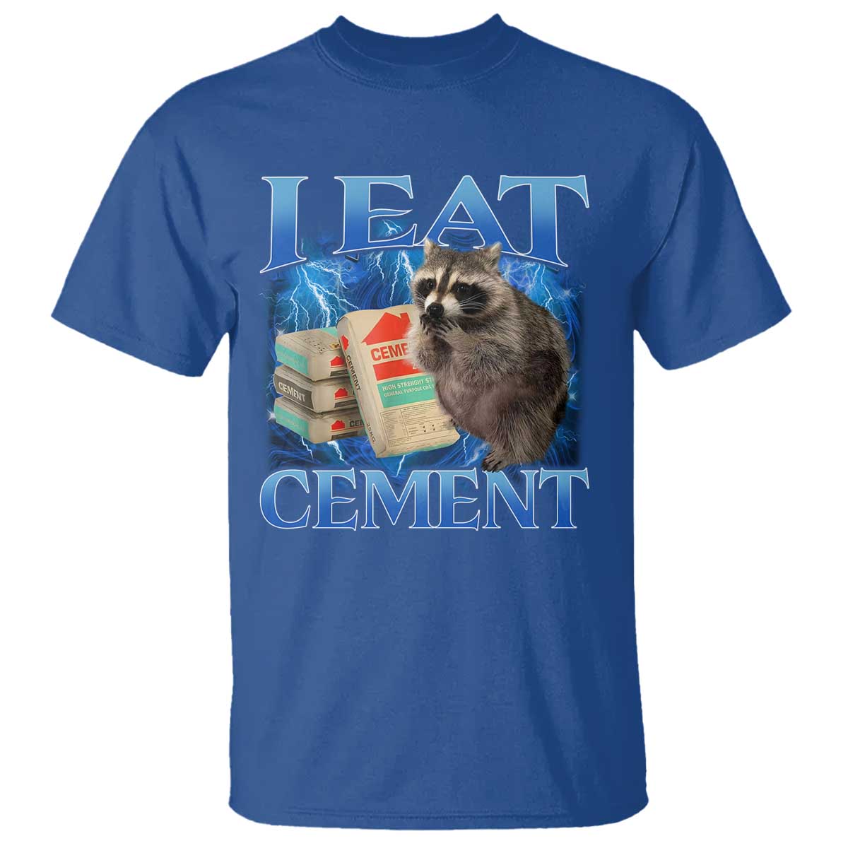 I Eat Cement T Shirt Cursed Raccoon Funny Oddly Dank Meme Gen Z - Wonder Print Shop