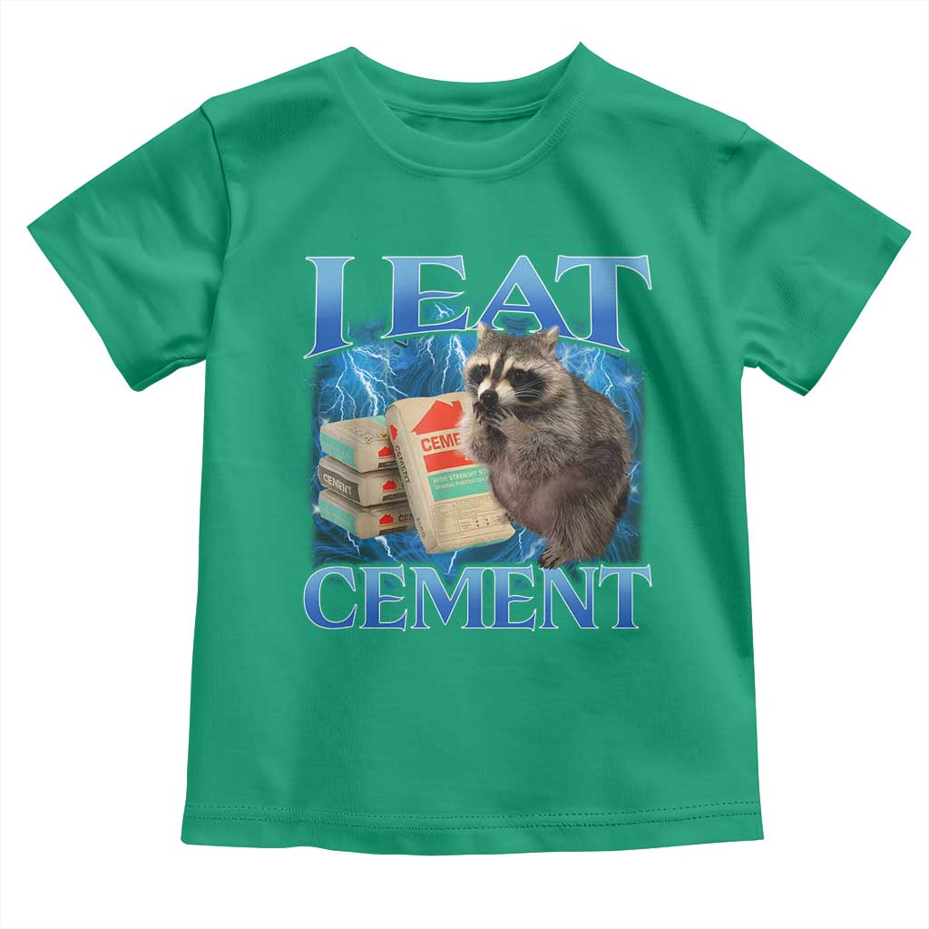 I Eat Cement Toddler T Shirt Cursed Raccoon Funny Oddly Dank Meme Gen Z - Wonder Print Shop