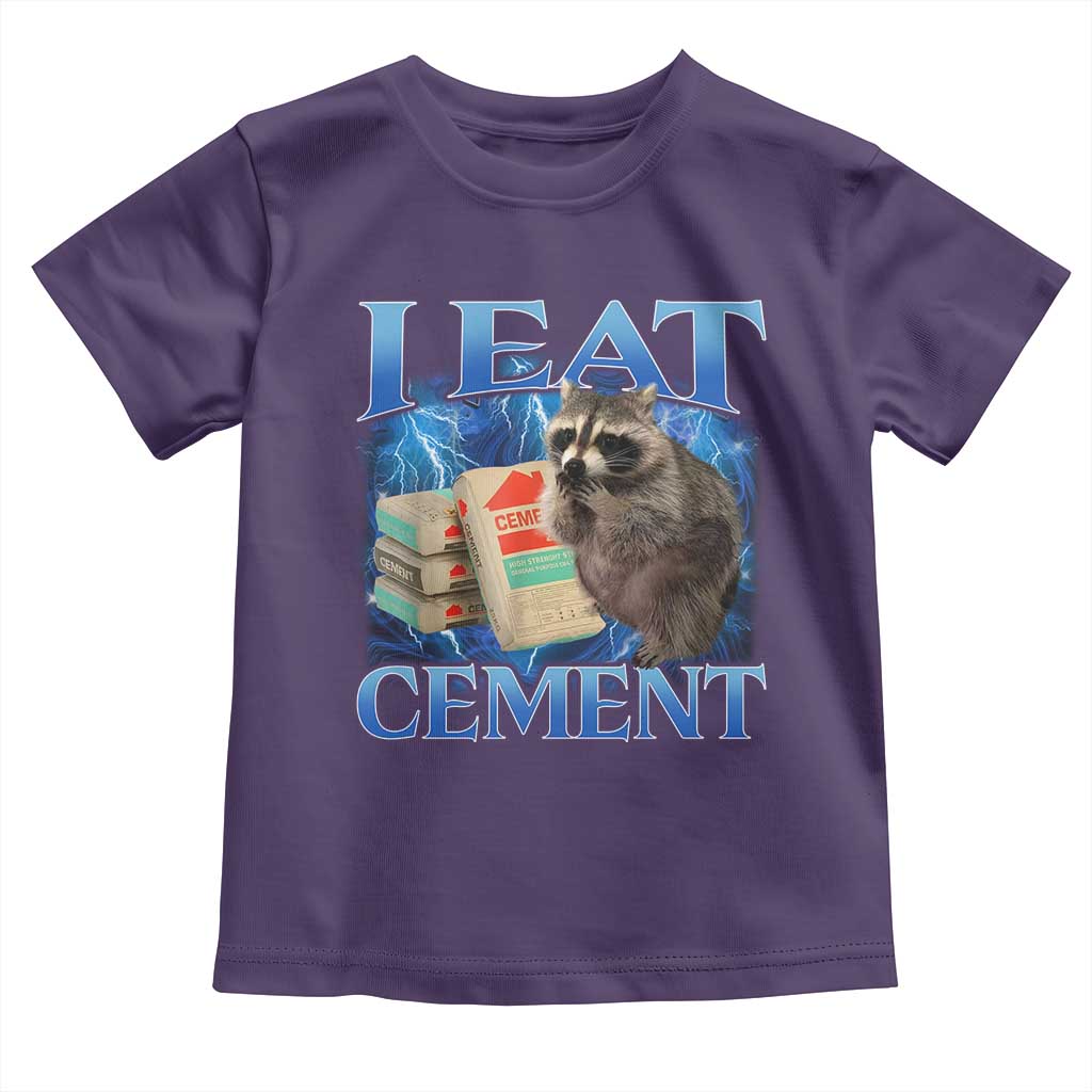 I Eat Cement Toddler T Shirt Cursed Raccoon Funny Oddly Dank Meme Gen Z - Wonder Print Shop