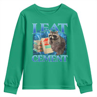 I Eat Cement Youth Sweatshirt Cursed Raccoon Funny Oddly Dank Meme Gen Z - Wonder Print Shop