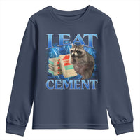 I Eat Cement Youth Sweatshirt Cursed Raccoon Funny Oddly Dank Meme Gen Z - Wonder Print Shop