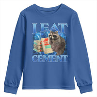 I Eat Cement Youth Sweatshirt Cursed Raccoon Funny Oddly Dank Meme Gen Z - Wonder Print Shop