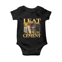 I Eat Cement Cat Meme Baby Onesie Funny Internet Memes Bootleg Cursed Cat Lovers - Wonder Print Shop