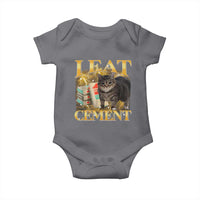 I Eat Cement Cat Meme Baby Onesie Funny Internet Memes Bootleg Cursed Cat Lovers - Wonder Print Shop