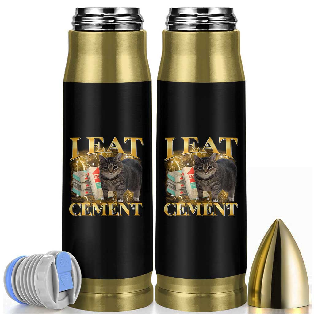 I Eat Cement Cat Meme Bullet Tumbler Funny Internet Memes Bootleg Cursed Cat Lovers - Wonder Print Shop