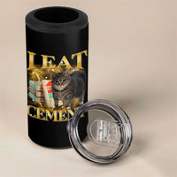 I Eat Cement Cat Meme 4 in 1 Can Cooler Tumbler Funny Internet Memes Bootleg Cursed Cat Lovers - Wonder Print Shop
