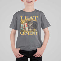 I Eat Cement Cat Meme T Shirt For Kid Funny Internet Memes Bootleg Cursed Cat Lovers - Wonder Print Shop