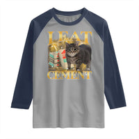 I Eat Cement Cat Meme Raglan Shirt Funny Internet Memes Bootleg Cursed Cat Lovers - Wonder Print Shop