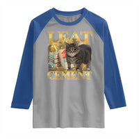 I Eat Cement Cat Meme Raglan Shirt Funny Internet Memes Bootleg Cursed Cat Lovers - Wonder Print Shop