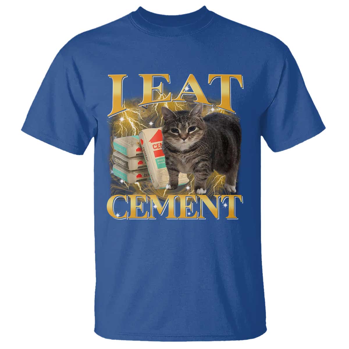 I Eat Cement Cat Meme T Shirt Funny Internet Memes Bootleg Cursed Cat Lovers - Wonder Print Shop