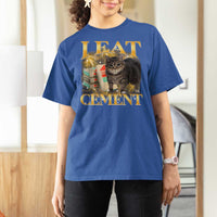 I Eat Cement Cat Meme T Shirt For Women Funny Internet Memes Bootleg Cursed Cat Lovers - Wonder Print Shop