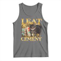 I Eat Cement Cat Meme Tank Top Funny Internet Memes Bootleg Cursed Cat Lovers - Wonder Print Shop