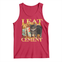 I Eat Cement Cat Meme Tank Top Funny Internet Memes Bootleg Cursed Cat Lovers - Wonder Print Shop