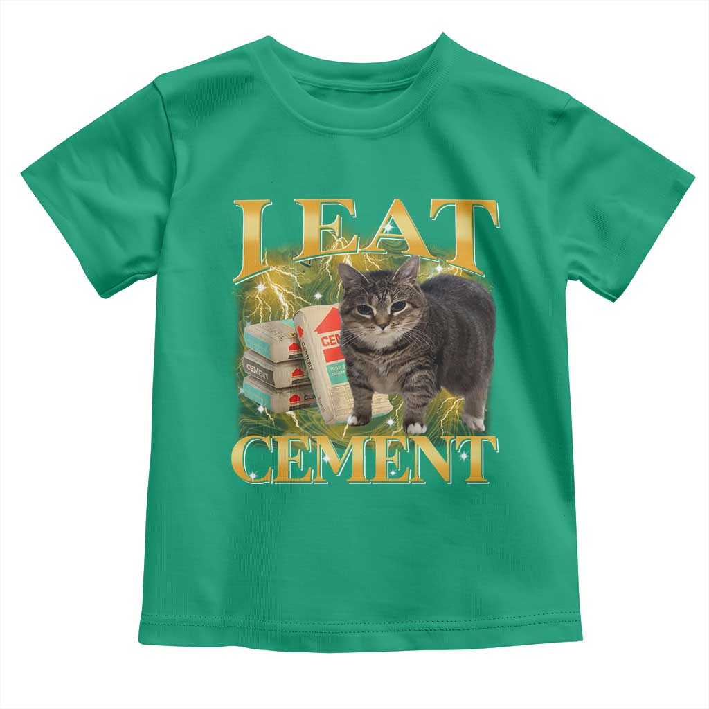 I Eat Cement Cat Meme Toddler T Shirt Funny Internet Memes Bootleg Cursed Cat Lovers - Wonder Print Shop