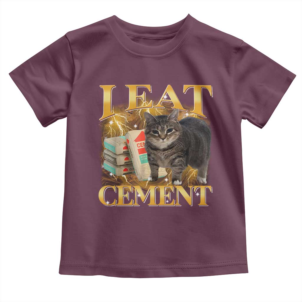 I Eat Cement Cat Meme Toddler T Shirt Funny Internet Memes Bootleg Cursed Cat Lovers - Wonder Print Shop