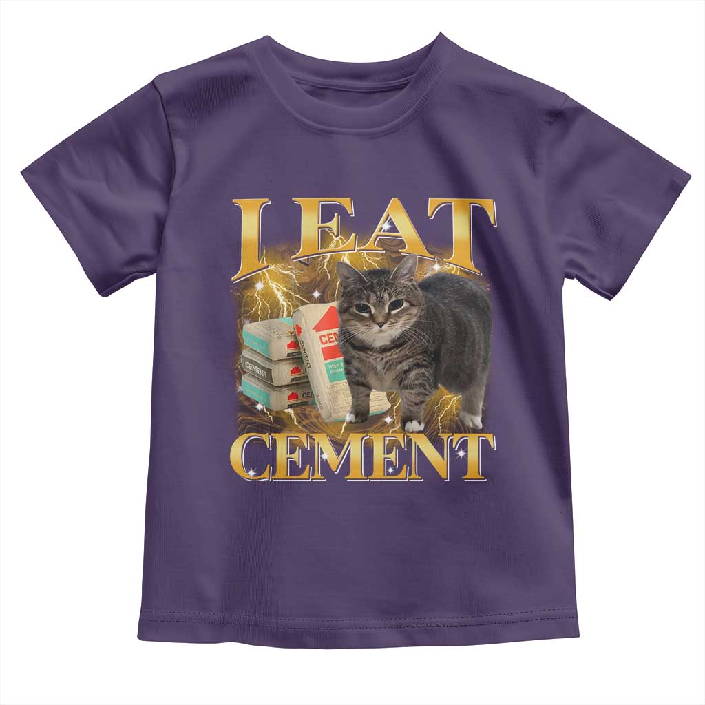 I Eat Cement Cat Meme Toddler T Shirt Funny Internet Memes Bootleg Cursed Cat Lovers - Wonder Print Shop