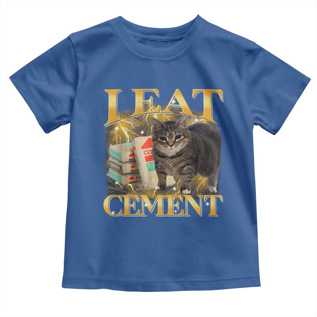 I Eat Cement Cat Meme Toddler T Shirt Funny Internet Memes Bootleg Cursed Cat Lovers - Wonder Print Shop