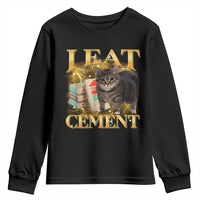 I Eat Cement Cat Meme Youth Sweatshirt Funny Internet Memes Bootleg Cursed Cat Lovers - Wonder Print Shop