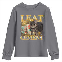 I Eat Cement Cat Meme Youth Sweatshirt Funny Internet Memes Bootleg Cursed Cat Lovers - Wonder Print Shop