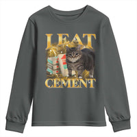 I Eat Cement Cat Meme Youth Sweatshirt Funny Internet Memes Bootleg Cursed Cat Lovers - Wonder Print Shop