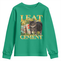 I Eat Cement Cat Meme Youth Sweatshirt Funny Internet Memes Bootleg Cursed Cat Lovers - Wonder Print Shop