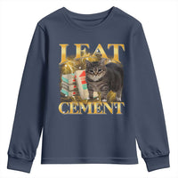I Eat Cement Cat Meme Youth Sweatshirt Funny Internet Memes Bootleg Cursed Cat Lovers - Wonder Print Shop