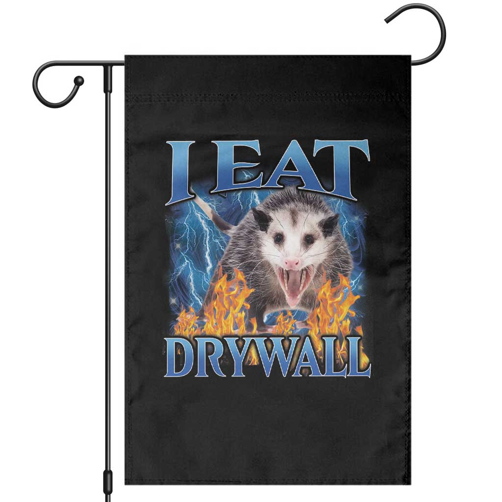 Possum Meme Garden Flag I Eat Drywall Opossum Funny Weird Cursed Internet Memes - Wonder Print Shop