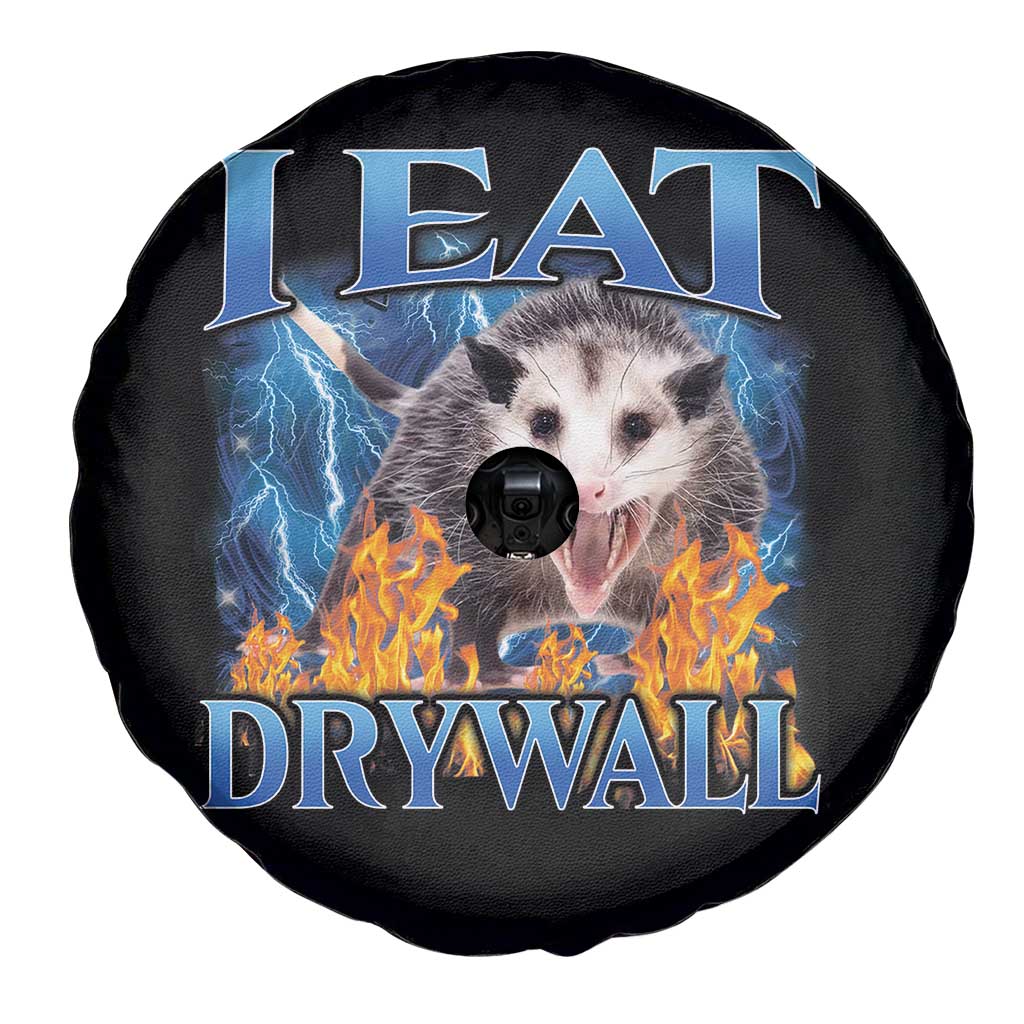 Possum Meme Spare Tire Cover I Eat Drywall Opossum Funny Weird Cursed Internet Memes - Wonder Print Shop