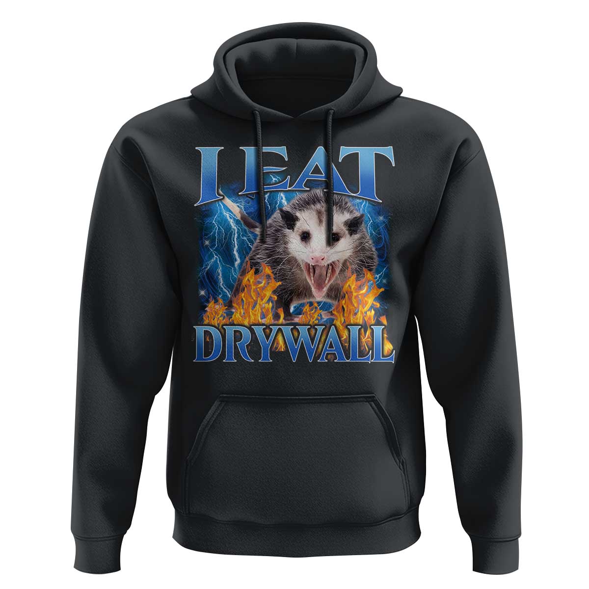 Possum Meme Hoodie I Eat Drywall Opossum Funny Weird Cursed Internet Memes - Wonder Print Shop