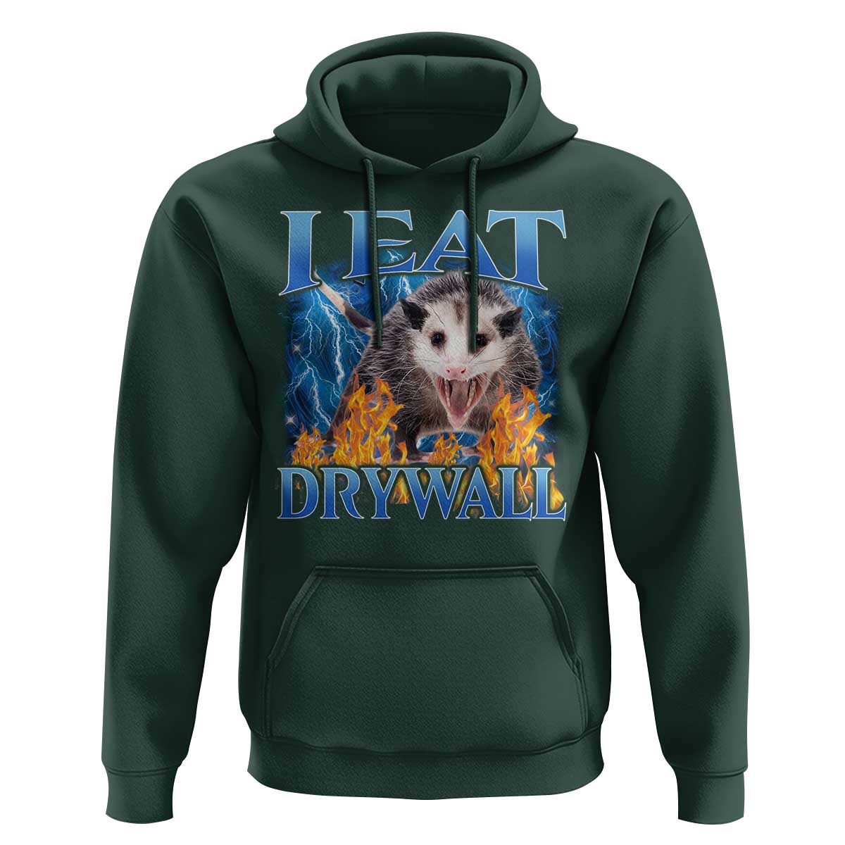 Possum Meme Hoodie I Eat Drywall Opossum Funny Weird Cursed Internet Memes - Wonder Print Shop