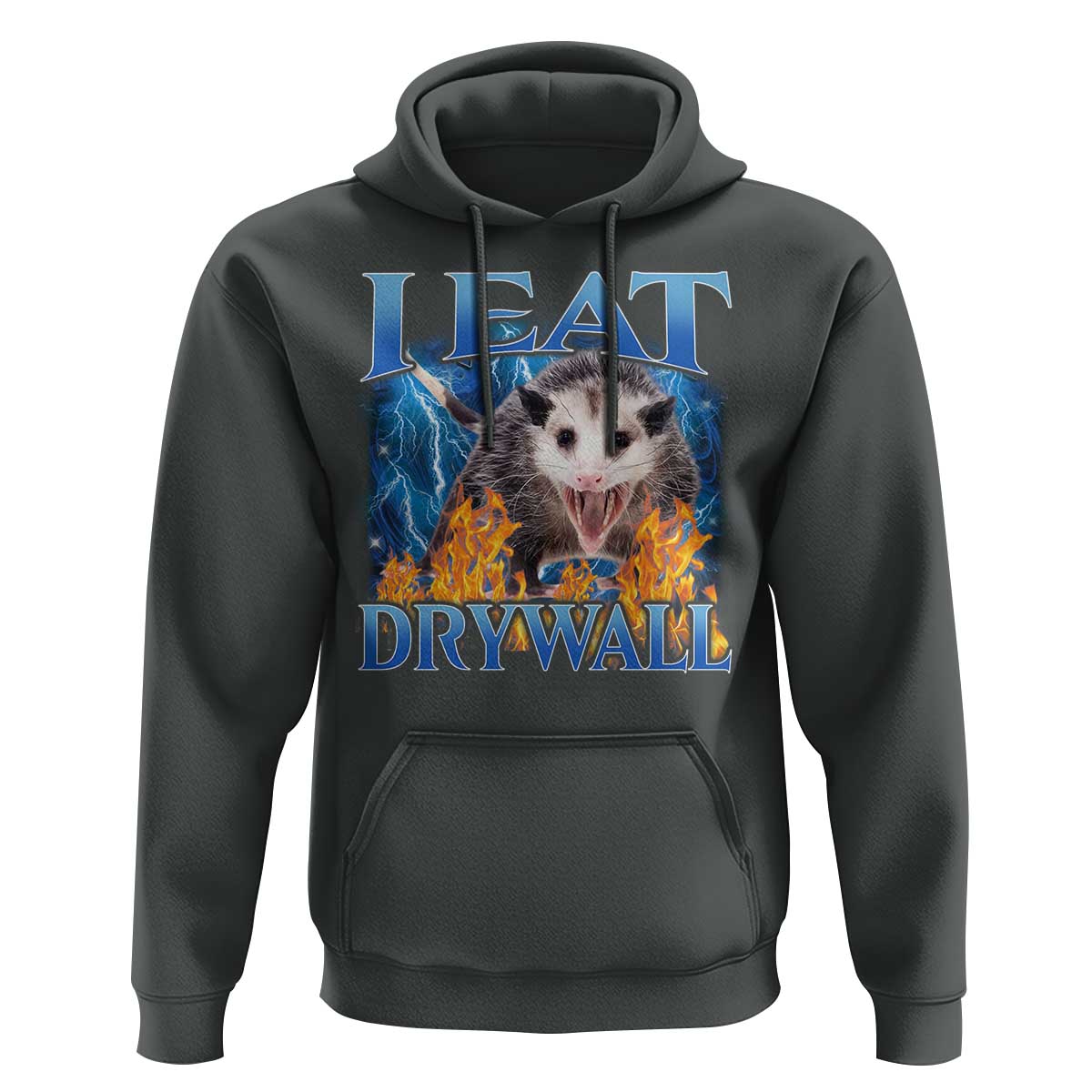 Possum Meme Hoodie I Eat Drywall Opossum Funny Weird Cursed Internet Memes - Wonder Print Shop