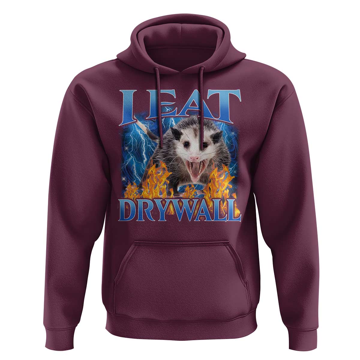 Possum Meme Hoodie I Eat Drywall Opossum Funny Weird Cursed Internet Memes - Wonder Print Shop