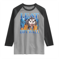 Possum Meme Raglan Shirt I Eat Drywall Opossum Funny Weird Cursed Internet Memes - Wonder Print Shop