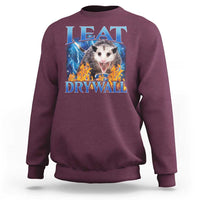 Possum Meme Sweatshirt I Eat Drywall Opossum Funny Weird Cursed Internet Memes - Wonder Print Shop