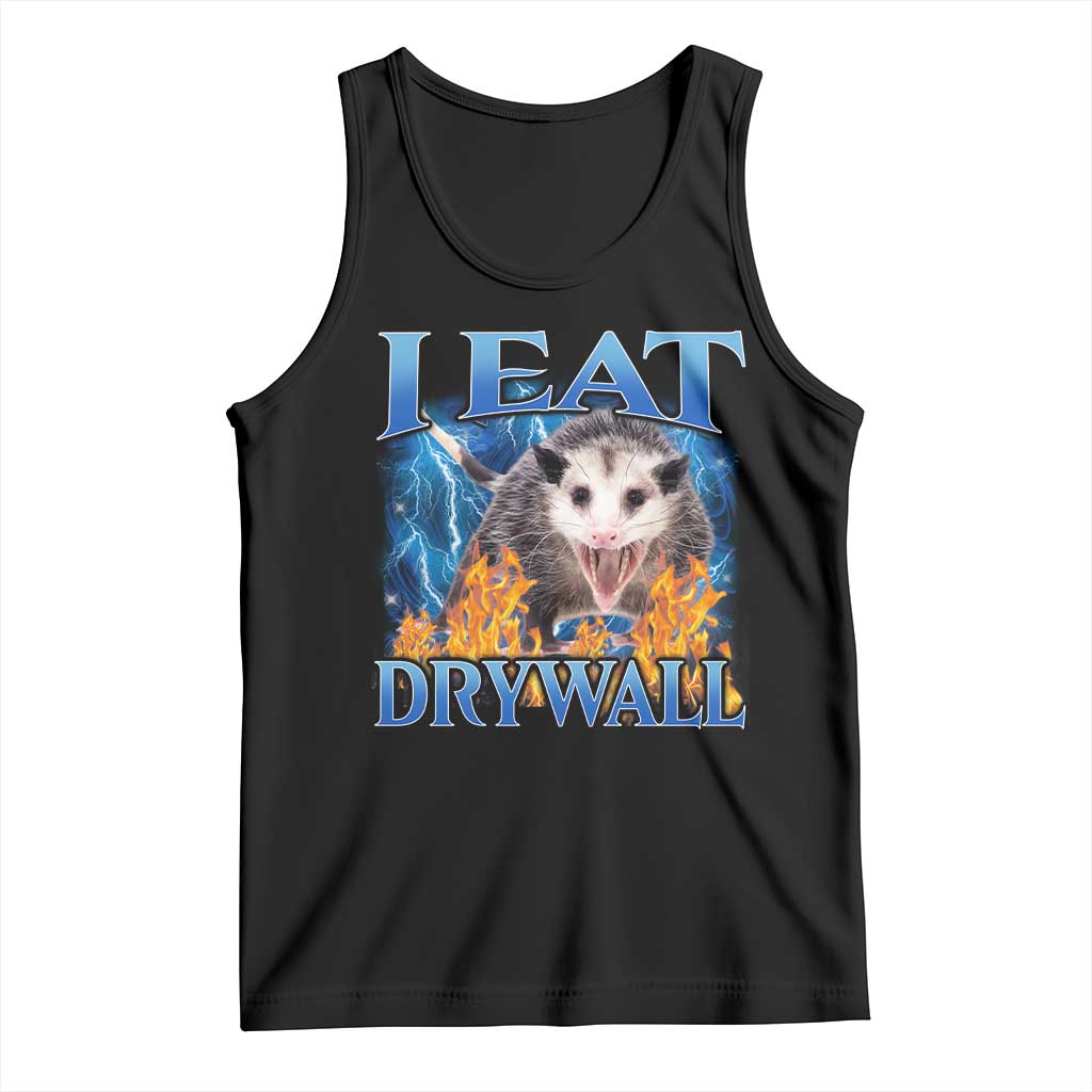 Possum Meme Tank Top I Eat Drywall Opossum Funny Weird Cursed Internet Memes - Wonder Print Shop