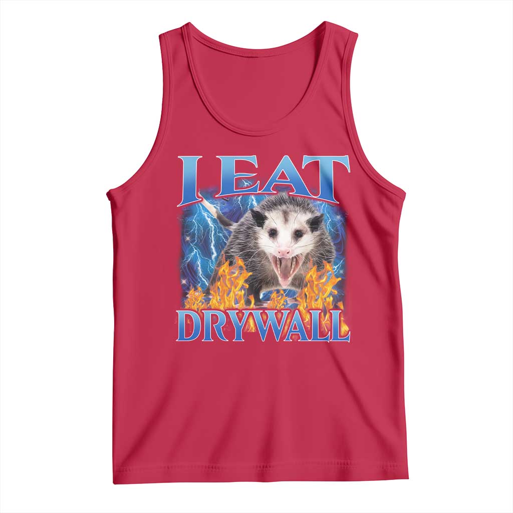 Possum Meme Tank Top I Eat Drywall Opossum Funny Weird Cursed Internet Memes - Wonder Print Shop