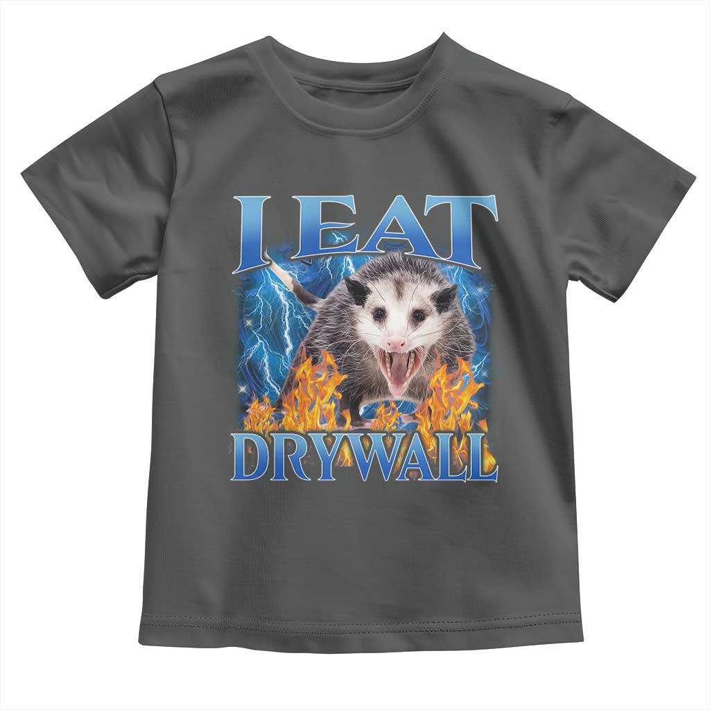 Possum Meme Toddler T Shirt I Eat Drywall Opossum Funny Weird Cursed Internet Memes - Wonder Print Shop