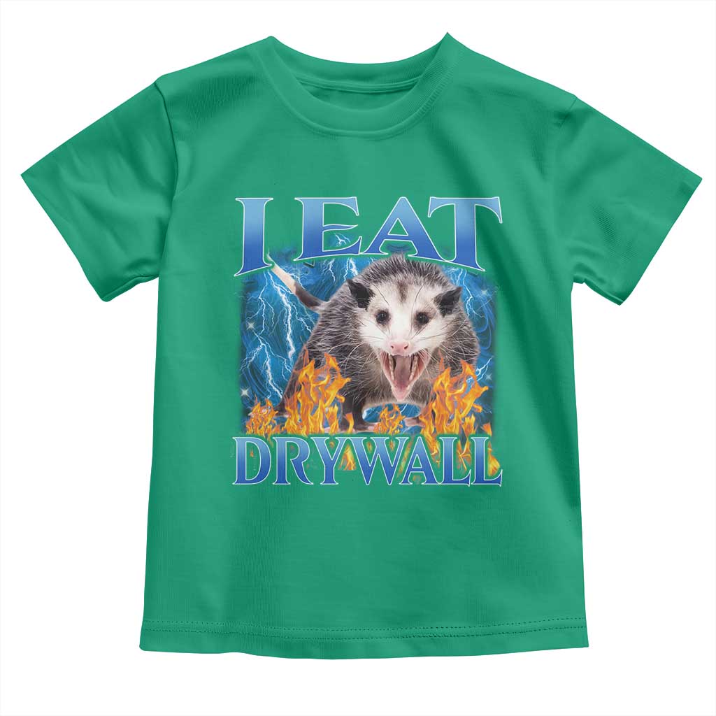Possum Meme Toddler T Shirt I Eat Drywall Opossum Funny Weird Cursed Internet Memes - Wonder Print Shop