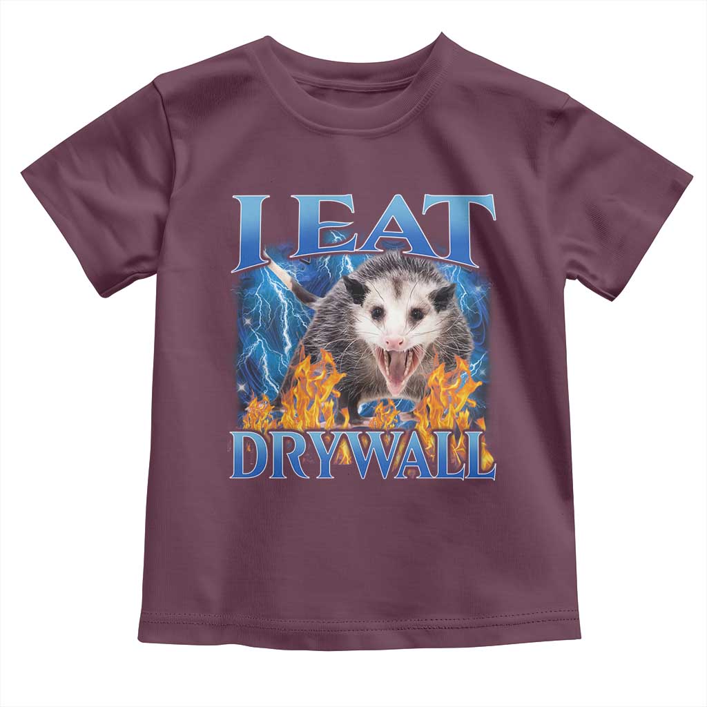 Possum Meme Toddler T Shirt I Eat Drywall Opossum Funny Weird Cursed Internet Memes - Wonder Print Shop