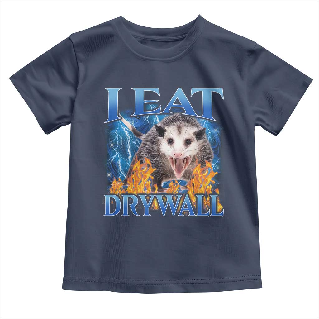 Possum Meme Toddler T Shirt I Eat Drywall Opossum Funny Weird Cursed Internet Memes - Wonder Print Shop
