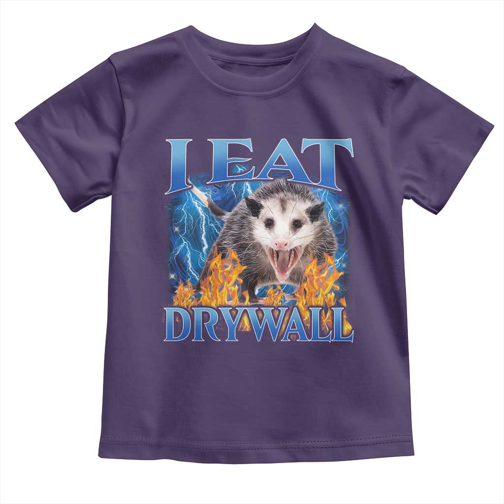 Possum Meme Toddler T Shirt I Eat Drywall Opossum Funny Weird Cursed Internet Memes - Wonder Print Shop