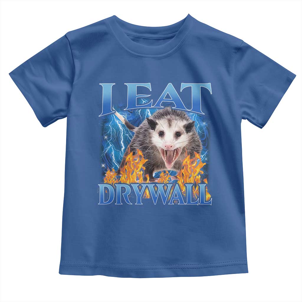 Possum Meme Toddler T Shirt I Eat Drywall Opossum Funny Weird Cursed Internet Memes - Wonder Print Shop
