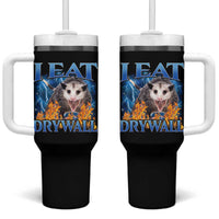Possum Meme Tumbler With Handle I Eat Drywall Opossum Funny Weird Cursed Internet Memes - Wonder Print Shop