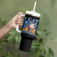 Possum Meme Tumbler With Handle I Eat Drywall Opossum Funny Weird Cursed Internet Memes - Wonder Print Shop