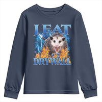 Possum Meme Youth Sweatshirt I Eat Drywall Opossum Funny Weird Cursed Internet Memes - Wonder Print Shop