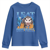 Possum Meme Youth Sweatshirt I Eat Drywall Opossum Funny Weird Cursed Internet Memes - Wonder Print Shop